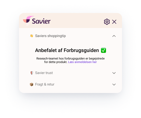 Savier prissammenligning