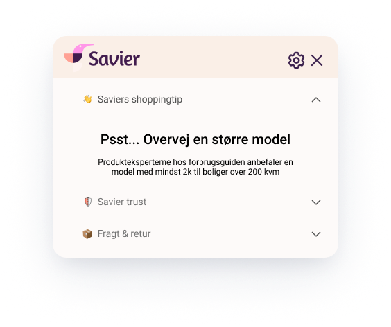 Savier prissammenligning